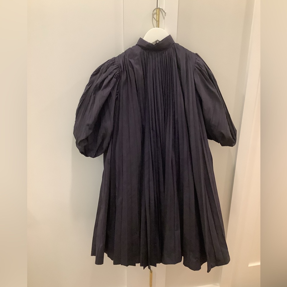 Elegant Plum Taffeta Pleated Dress size 9/10